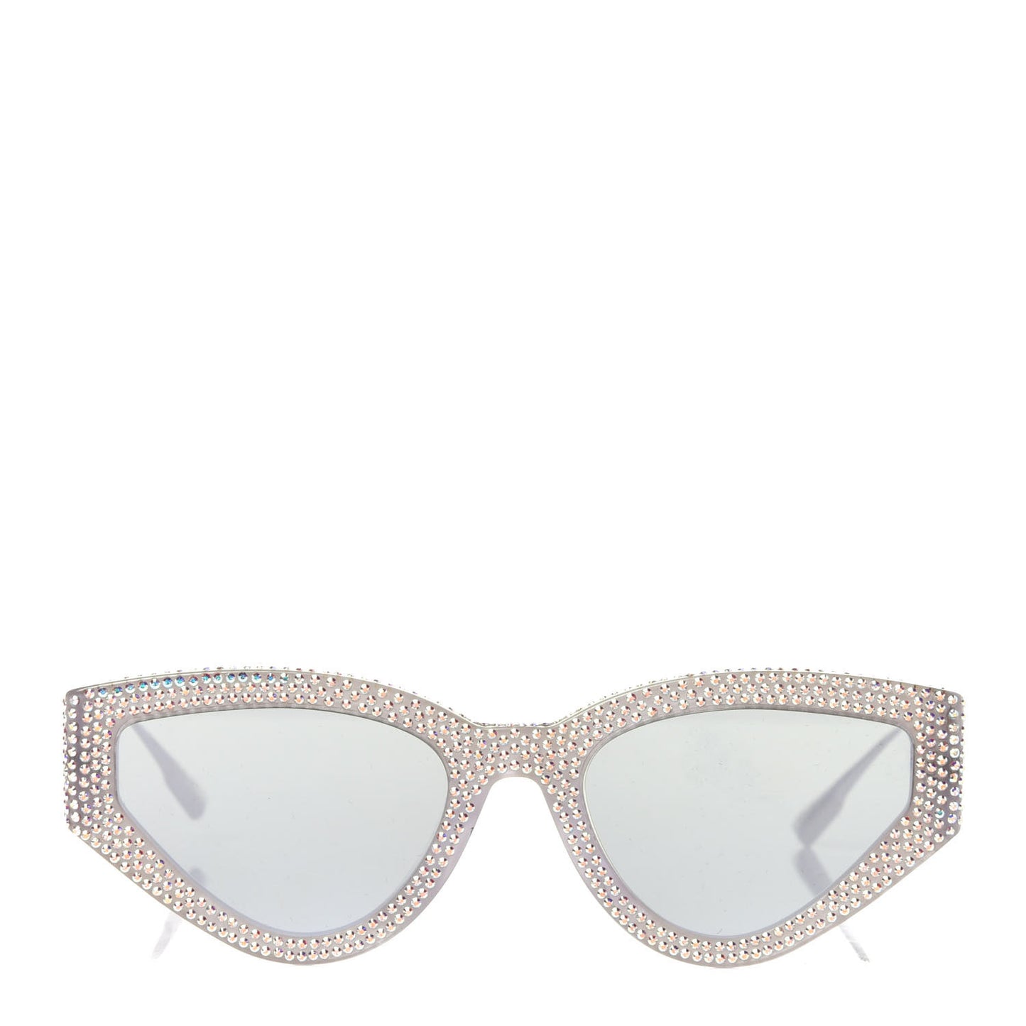 Acetate Crystal CatStyleDior1S Sunglasses Silver