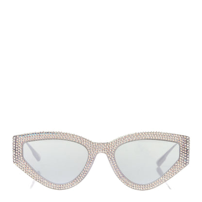 Christian Dior Acetate Crystal CatStyleDior1S Sunglasses Silver 2 of 10