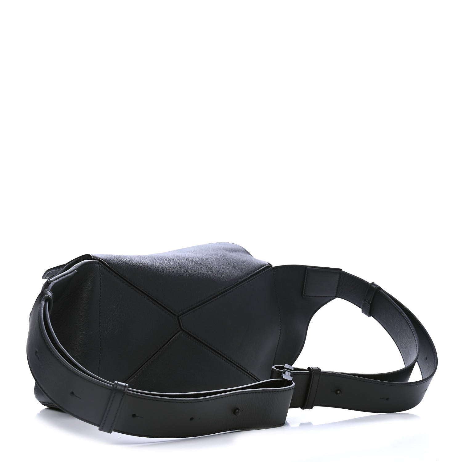 Loewe Calfskin Pansies Small Puzzle Bumbag Black 2 of 4