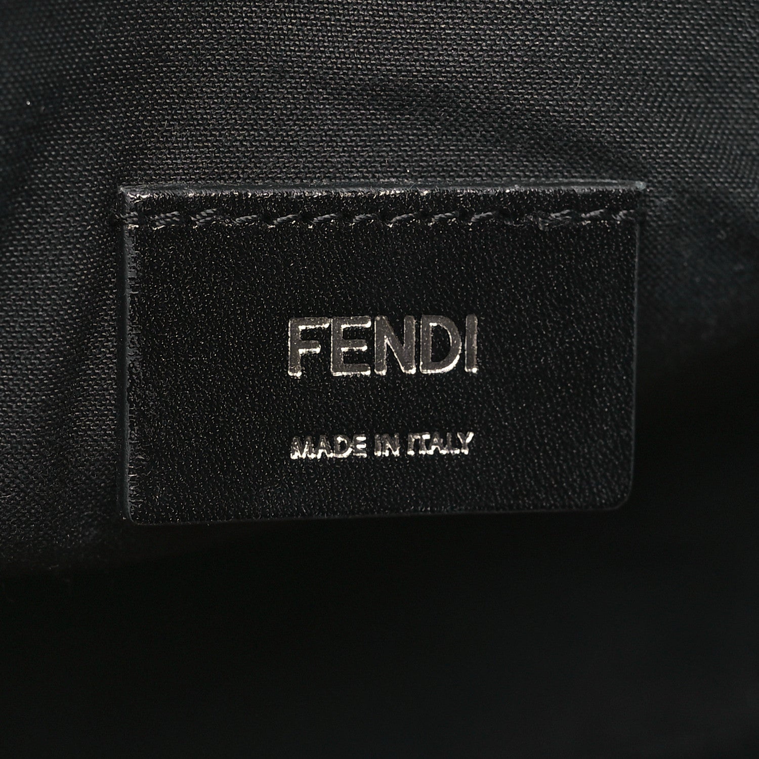Fendi Glazed Fabric Vitello Cover FF 1974 Diagonal Bi-Color Medium Camera Case Tobacco Moro Sand Black 6 of 10