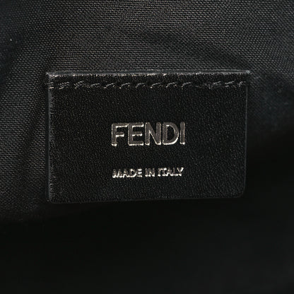 Fendi Glazed Fabric Vitello Cover FF 1974 Diagonal Bi-Color Medium Camera Case Tobacco Moro Sand Black 6 of 10