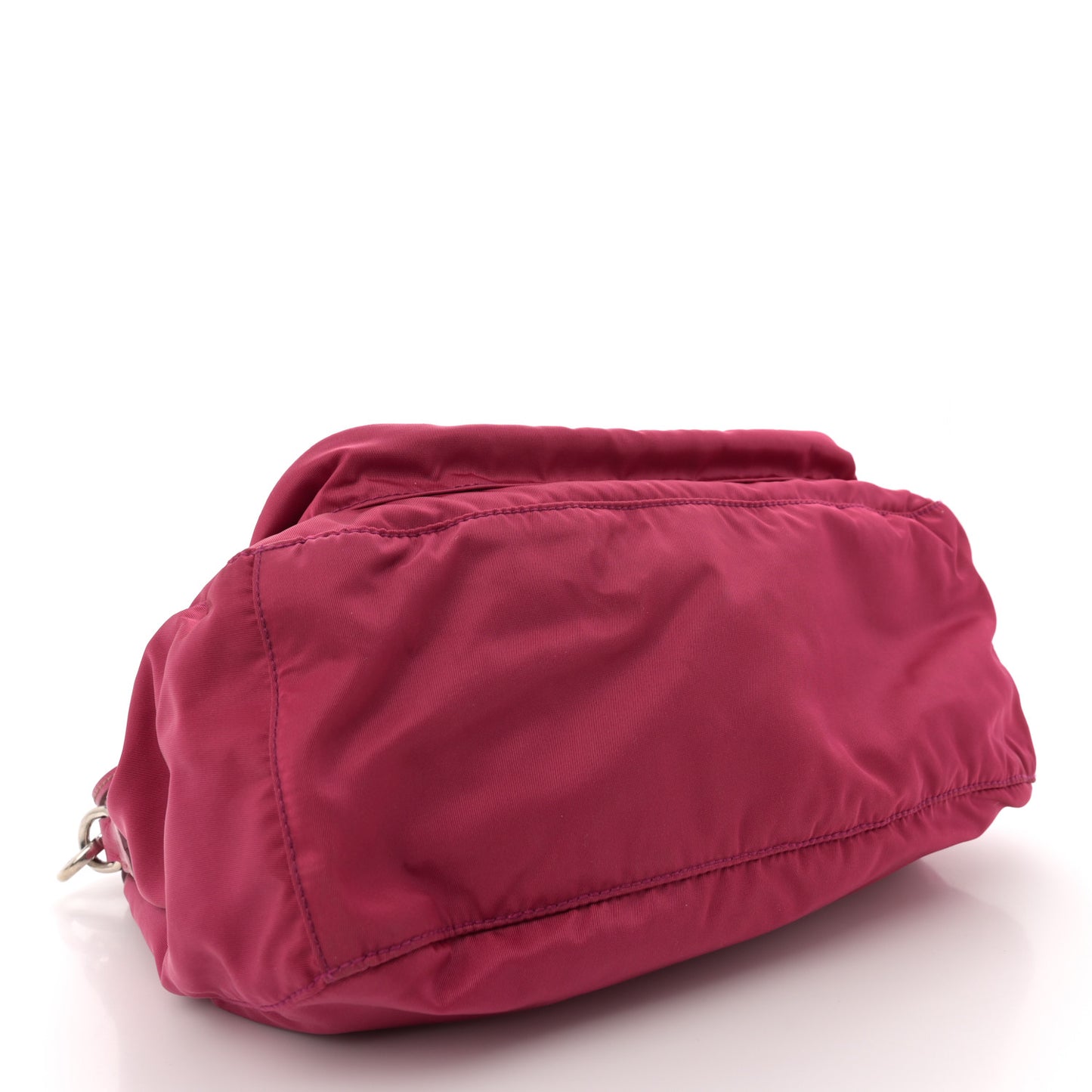 Tessuto Nylon Saffiano Pocket Shoulder Bag Fuxia
