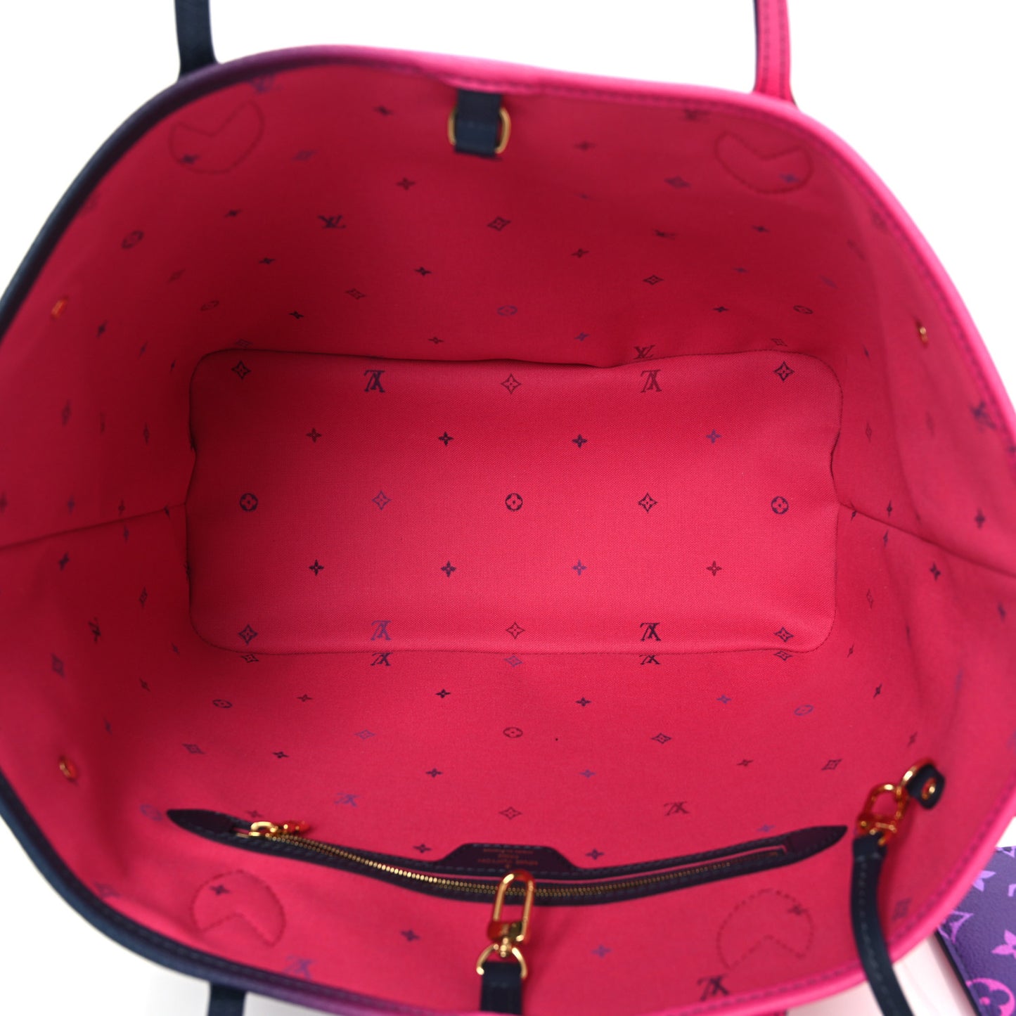 Monogram Giant Spring In The City Neverfull MM Midnight Fuchsia