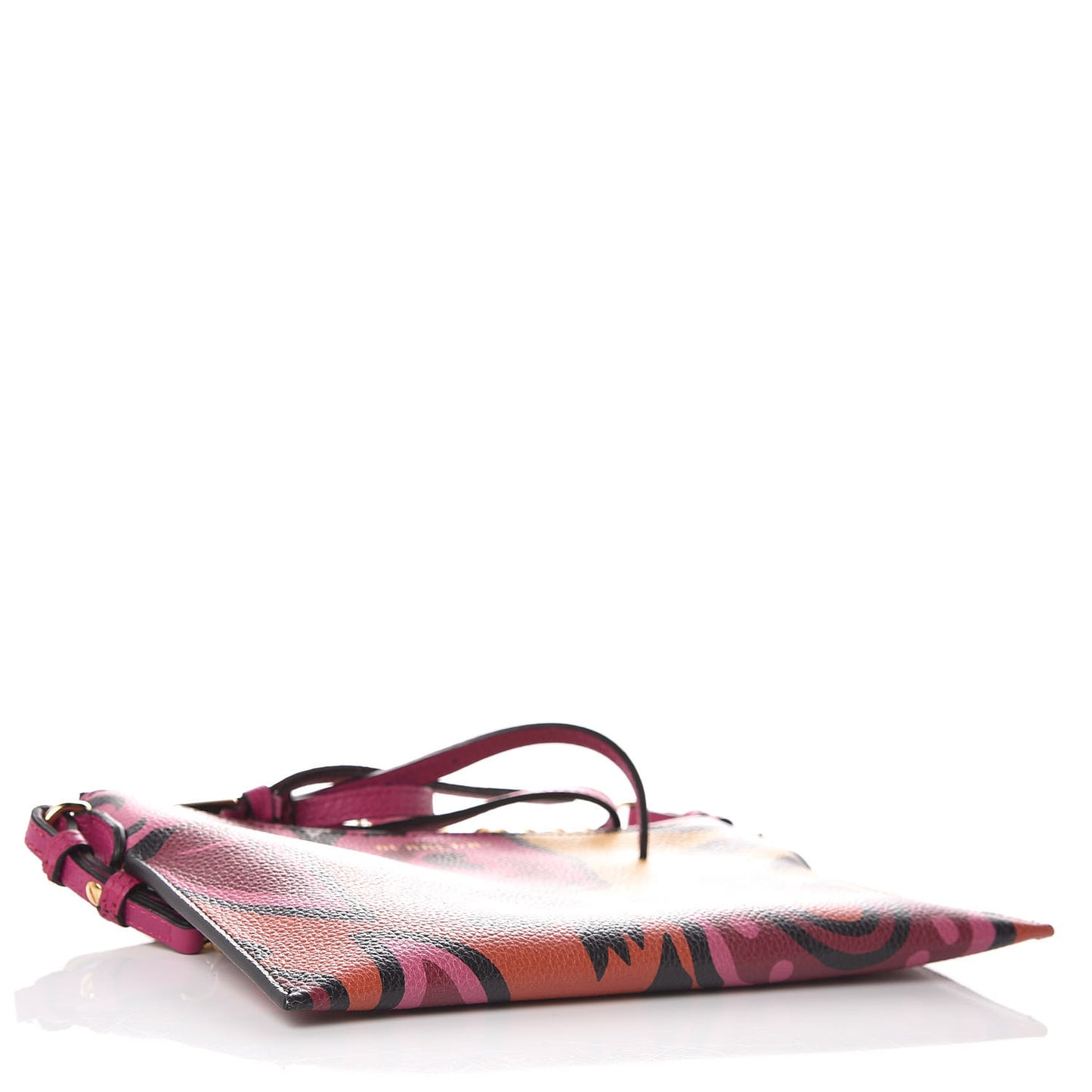 Grained Calfskin Runway Peyton Wristlet Vibrant Orange