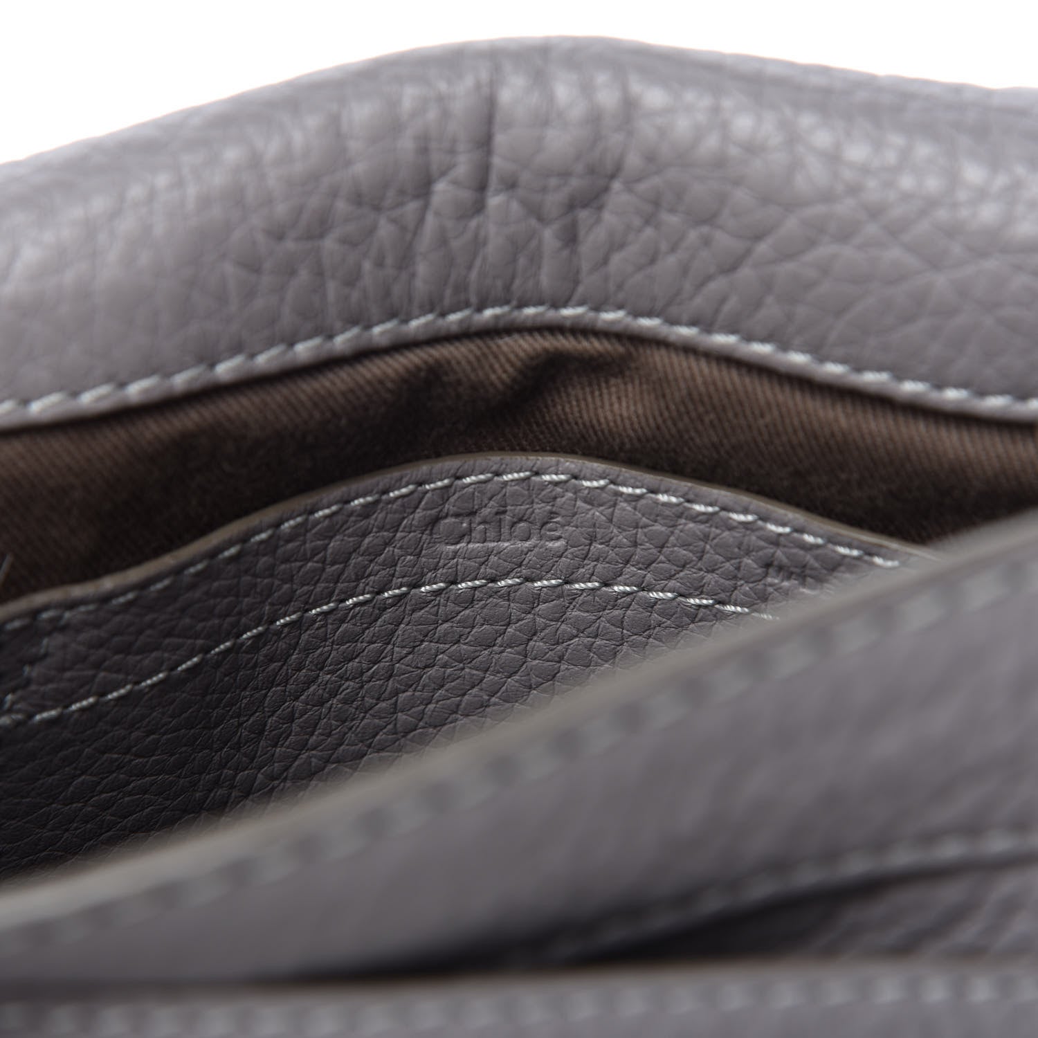 Chloe Calfskin Mini Marcie Round Crossbody Bag Cashmere Grey 8 of 11