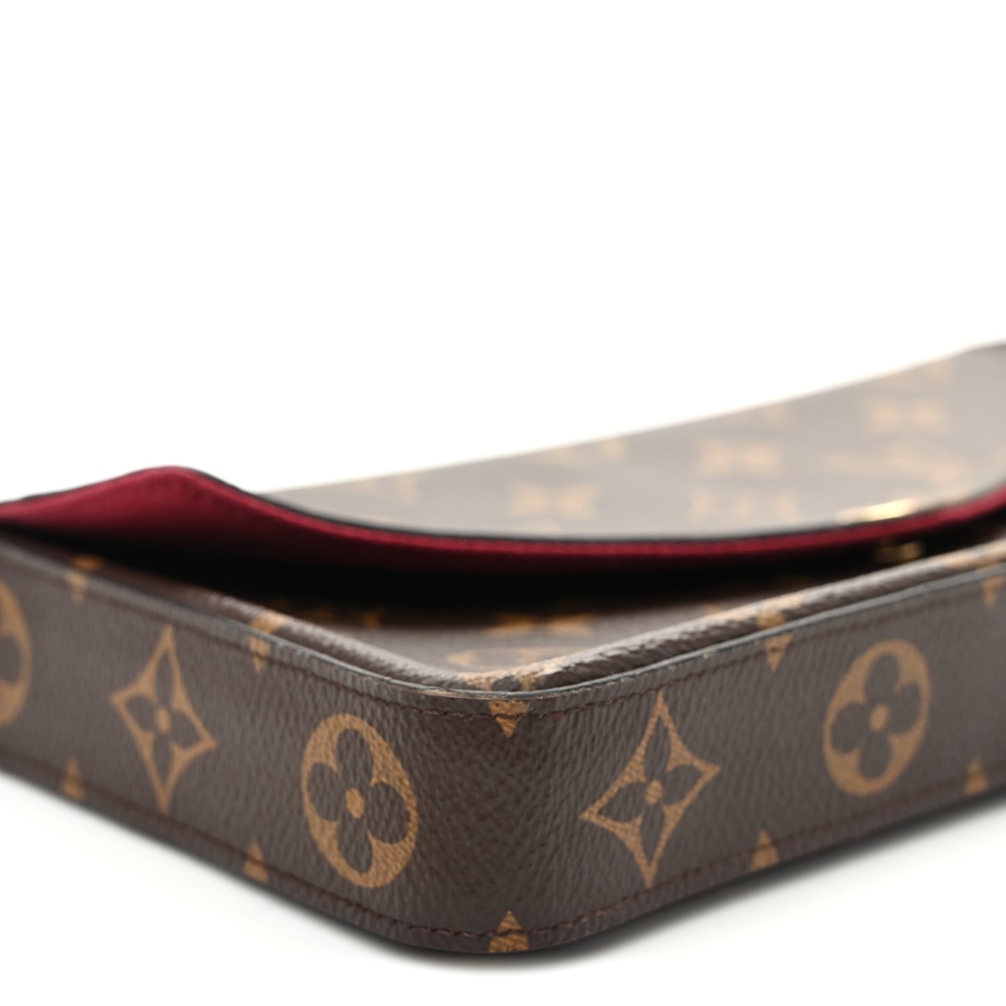 Monogram Pochette Felicie Chain Wallet Fuchsia