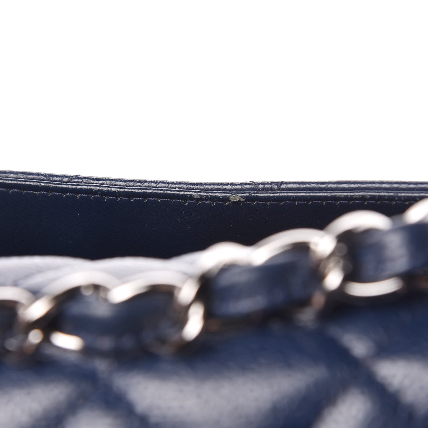Caviar Quilted Jumbo Double Flap Navy