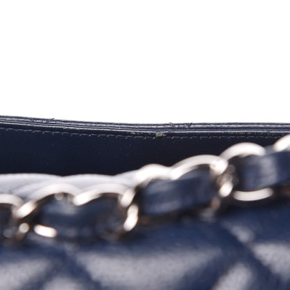 Chanel Caviar Quilted Jumbo Double Flap Navy 14 of 14