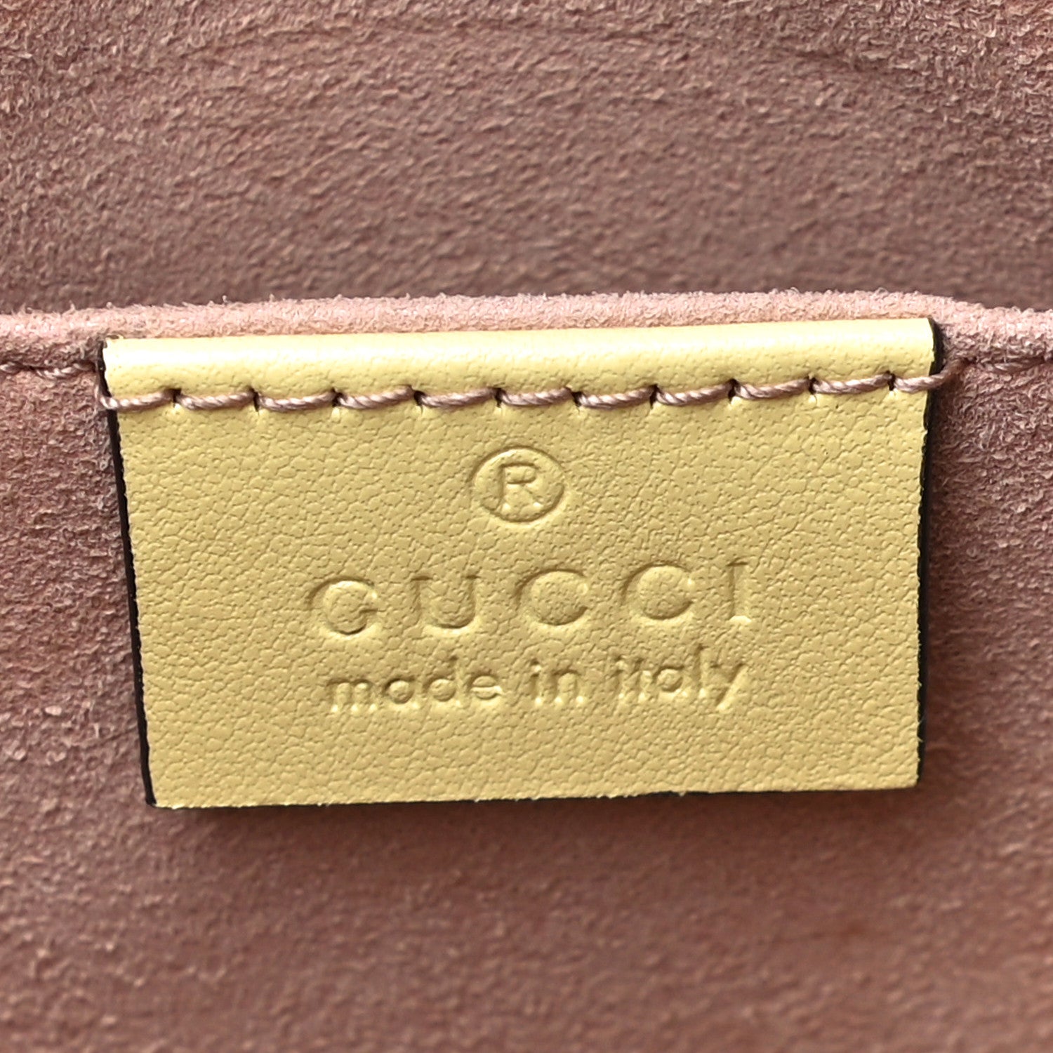 Gucci Calfskin Matelasse Small GG Marmont Chain Shoulder Bag Banana 7 of 13