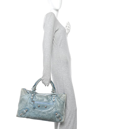 Balenciaga Agneau Giant 21 Silver Hardware Work Bleu Layette 2 of 11