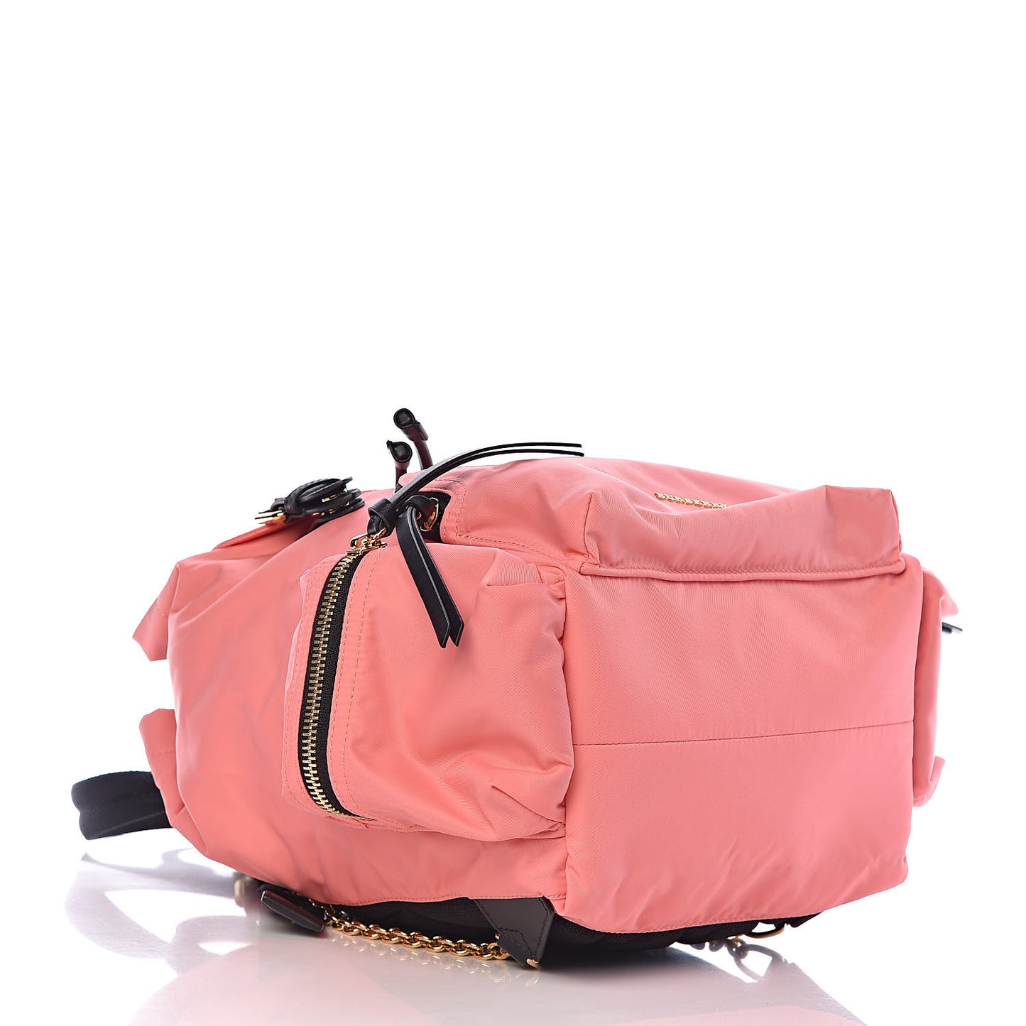 Nylon Medium Rucksack Backpack Bright Coral Pink
