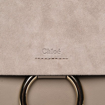 Chloe Calfskin Suede Medium Faye Shoulder Bag Motty Grey 6 of 7