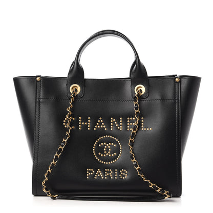 Chanel Caviar Small Studded Deauville Tote Black 1 of 9