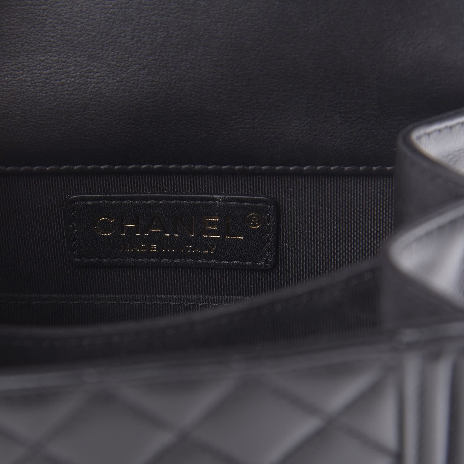 Chanel Calfskin Quilted North South Boy Flap Black 5 of 10