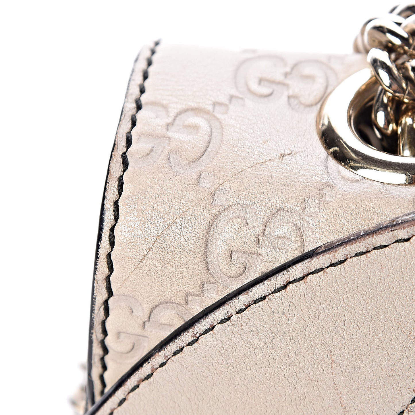 Guccissima Signature Medium Emily Chain Shoulder Bag Mystic White