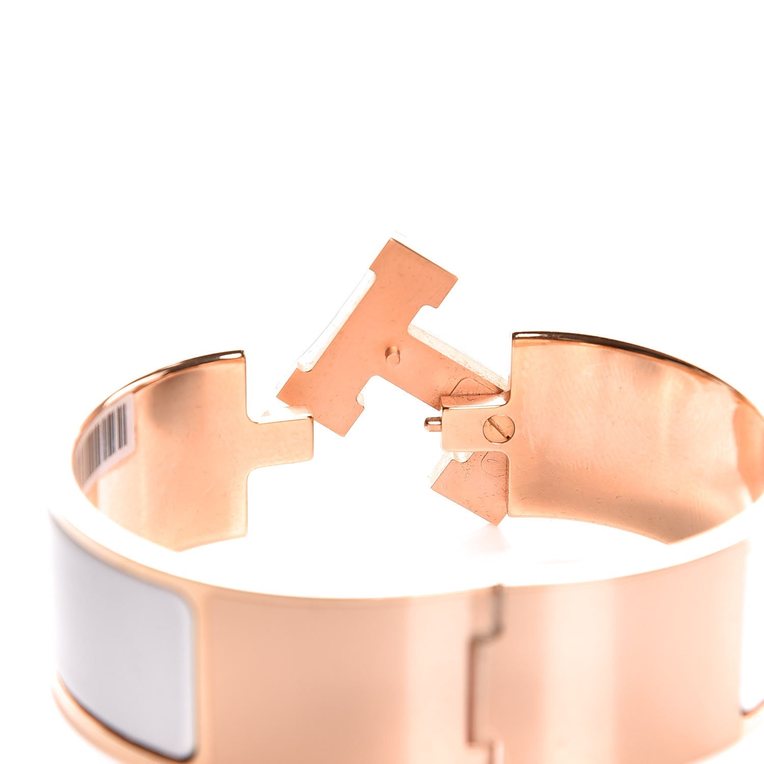 Hermes Enamel Wide Clic Clac H Bracelet PM White 4 of 8