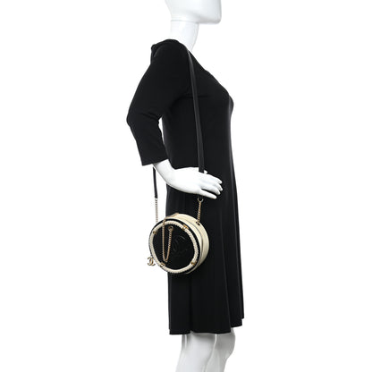 Chanel Crumpled Calfskin Cotton Small En Vogue Round Bag Black 2 of 6