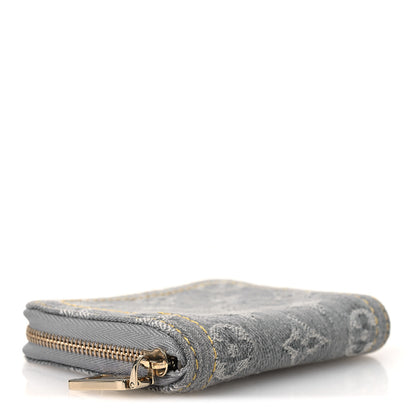 Louis Vuitton Denim Monogram Zippy Coin Purse Washed Gray 4 of 6