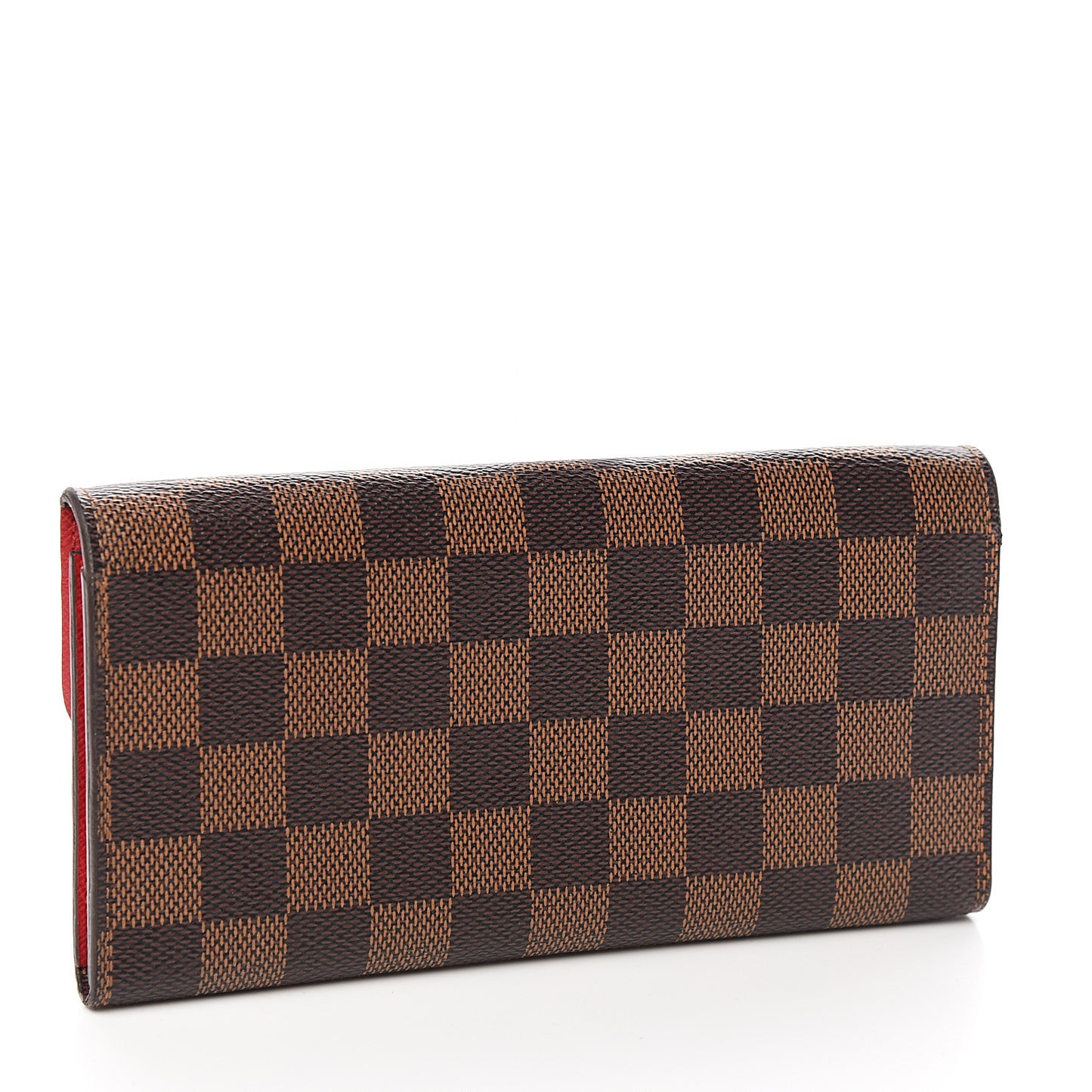 Damier Ebene Emilie Wallet Red