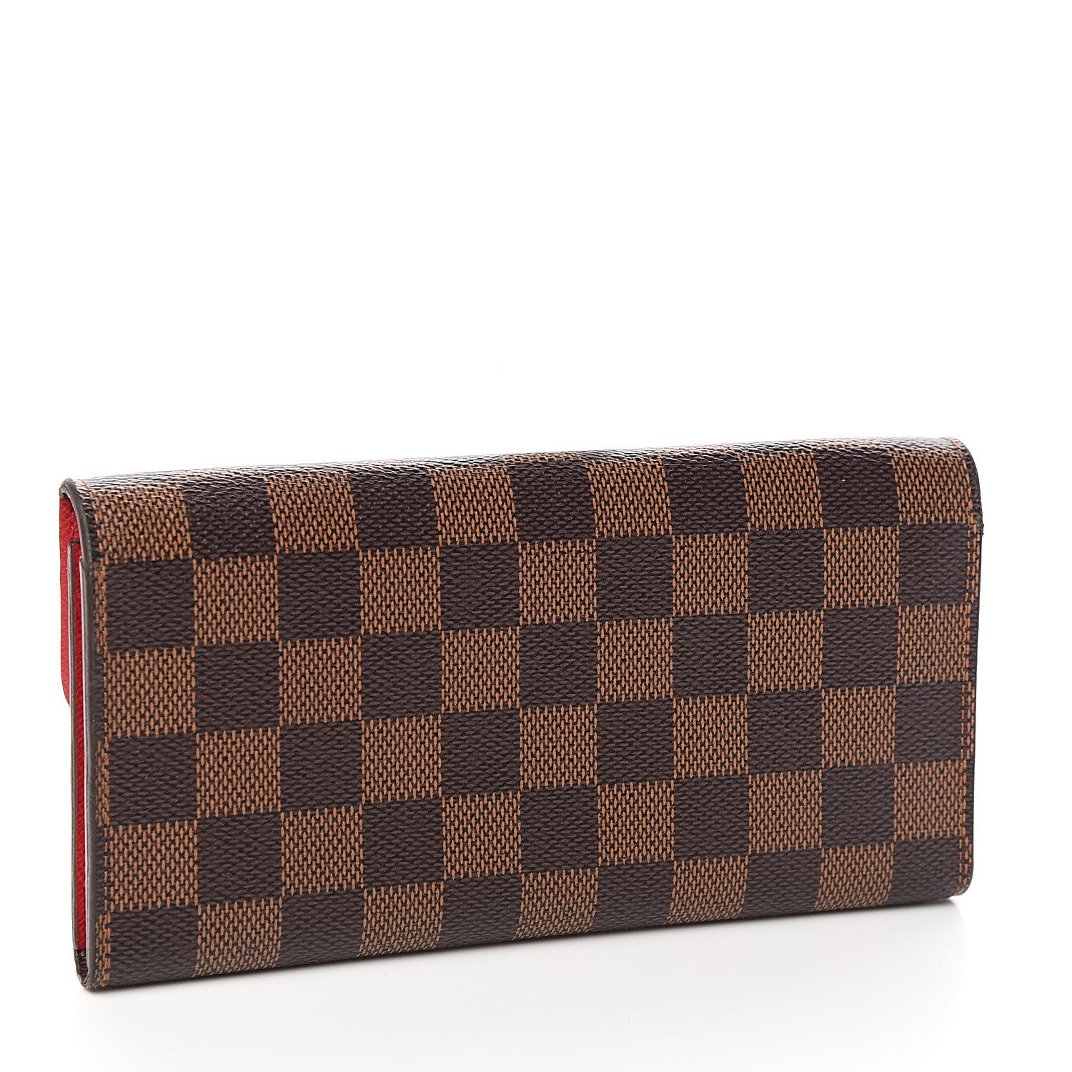 Louis Vuitton Damier Ebene Emilie Wallet Red 2 of 5