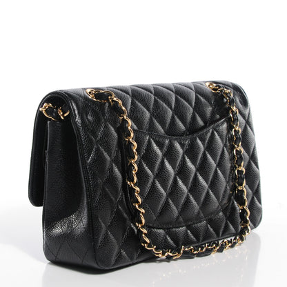 Chanel Caviar Quilted Medium Double Flap Black 3 of 8