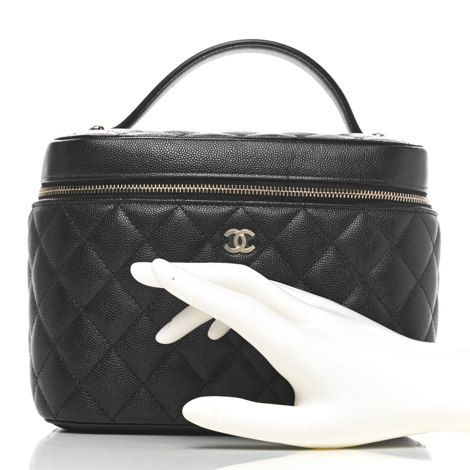 Chanel Caviar Quilted Large Vanity Pouch Black 2 of 9
