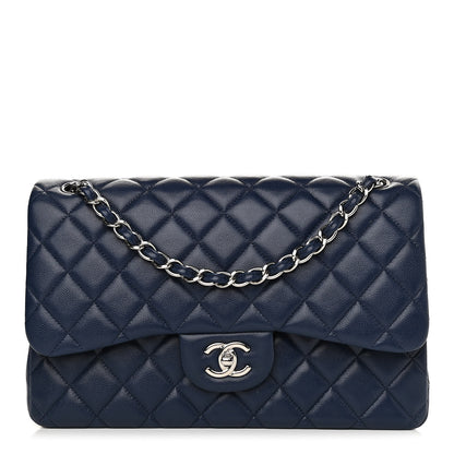 Chanel Caviar Quilted Jumbo Double Flap Navy 1 of 11