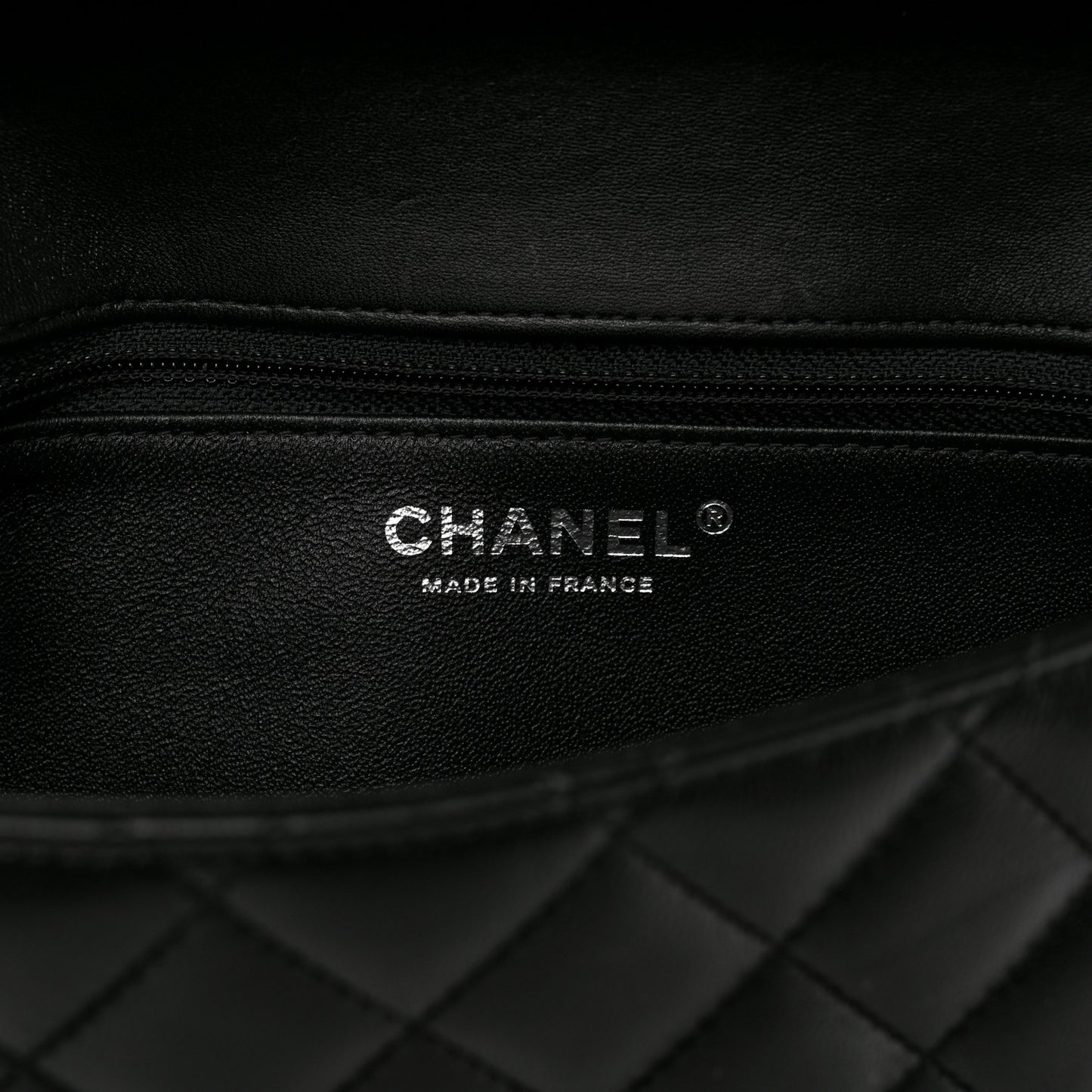 Lambskin Quilted Flap Clutch Black