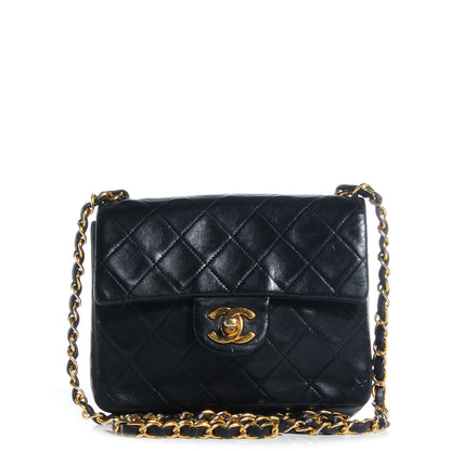 Chanel Lambskin Quilted Mini Square Flap Black 1 of 10