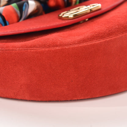 Balenciaga Suede Opera Clutch Bag Red 5 of 8