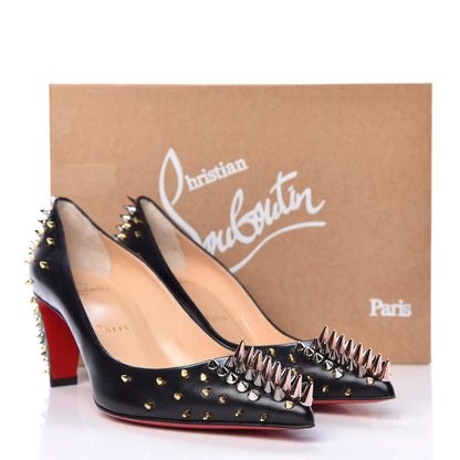 Christian Louboutin Shiny Nappa Goldopump Spikes 70 Pumps 36.5 Black 9 of 9