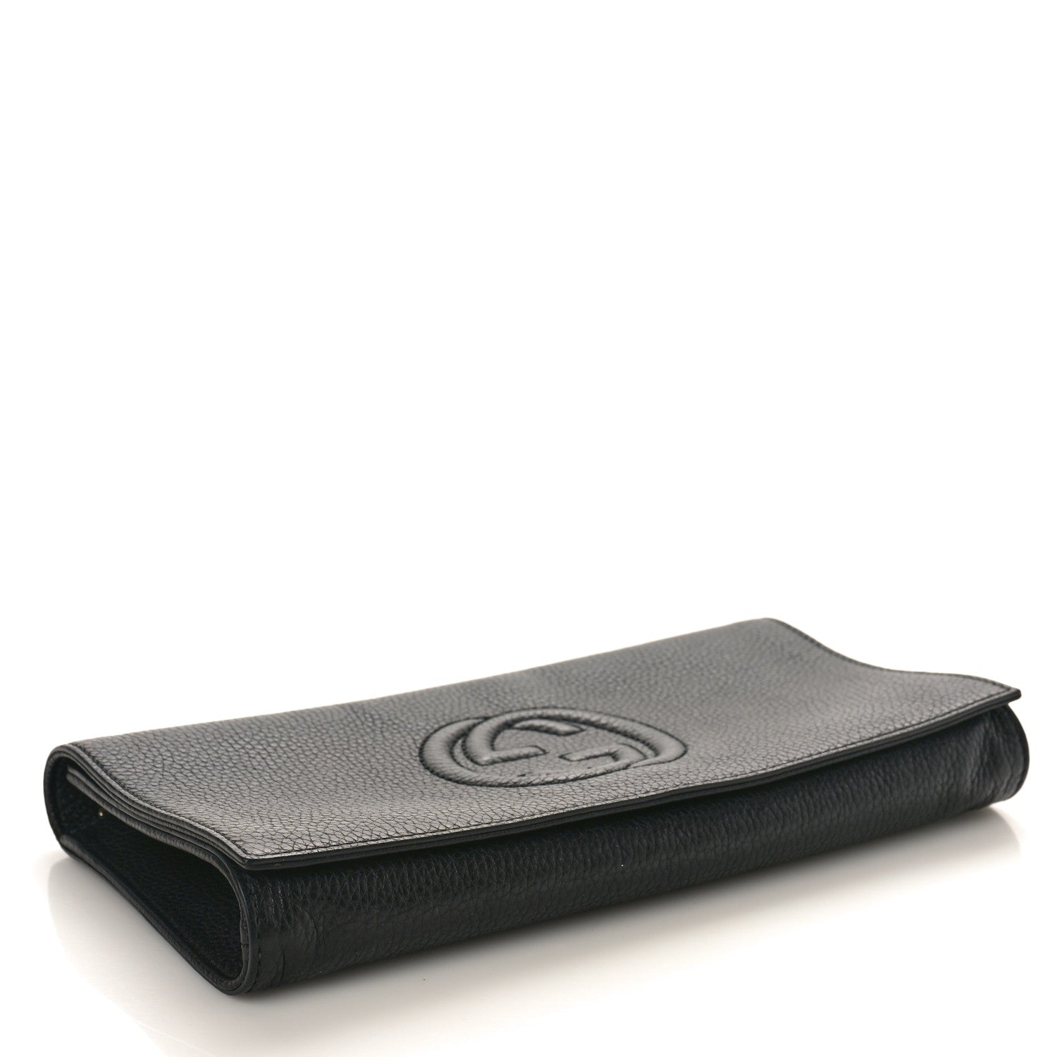Gucci Pebbled Calfskin Medium Soho Clutch Black 4 of 9