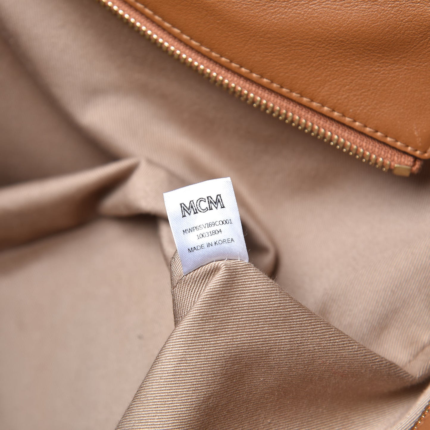 Visetos Medium Anya Essential Victory Patch Shopper Tote Cognac