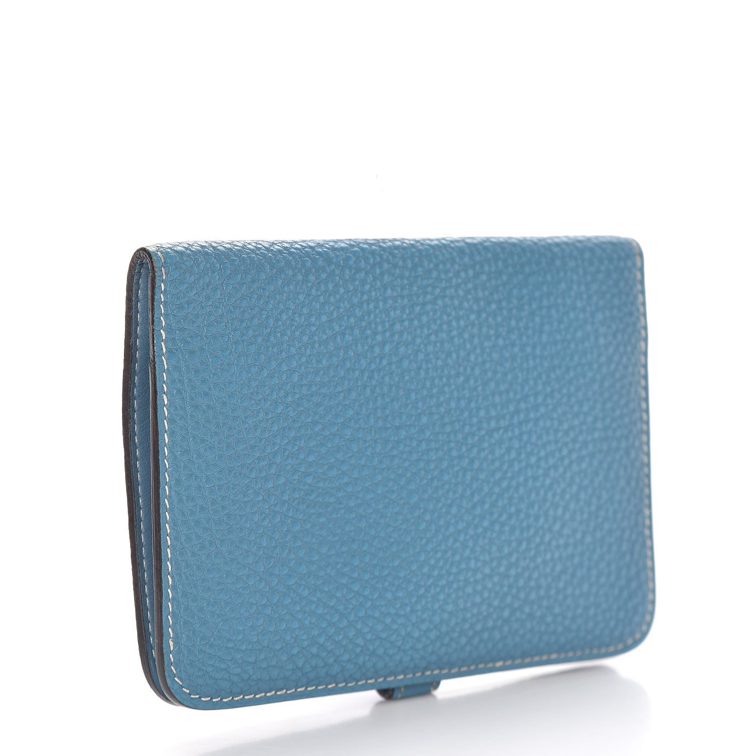 Hermes Togo Dogon Compact Wallet Blue Jean 3 of 11