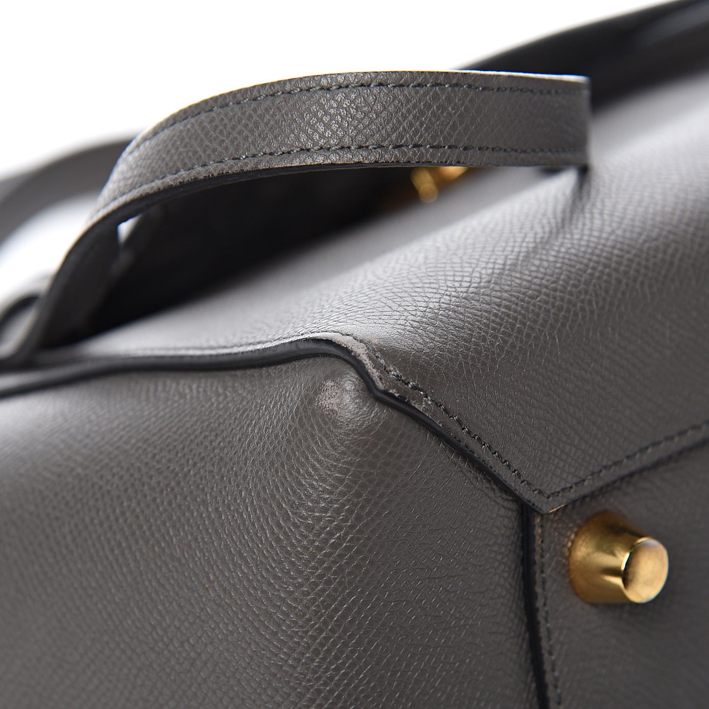 Grained Calfskin Mini Belt Bag Grey