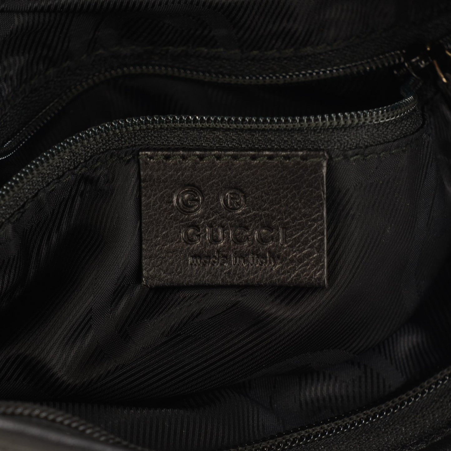 Guccissima Flat Messenger Bag Black