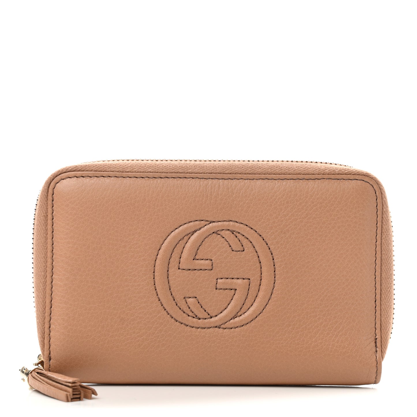 Calfskin Medium Soho Zip Around Wallet Camelia