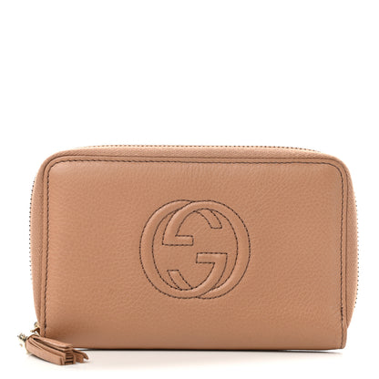 Gucci Calfskin Medium Soho Zip Around Wallet Camelia 1 of 7