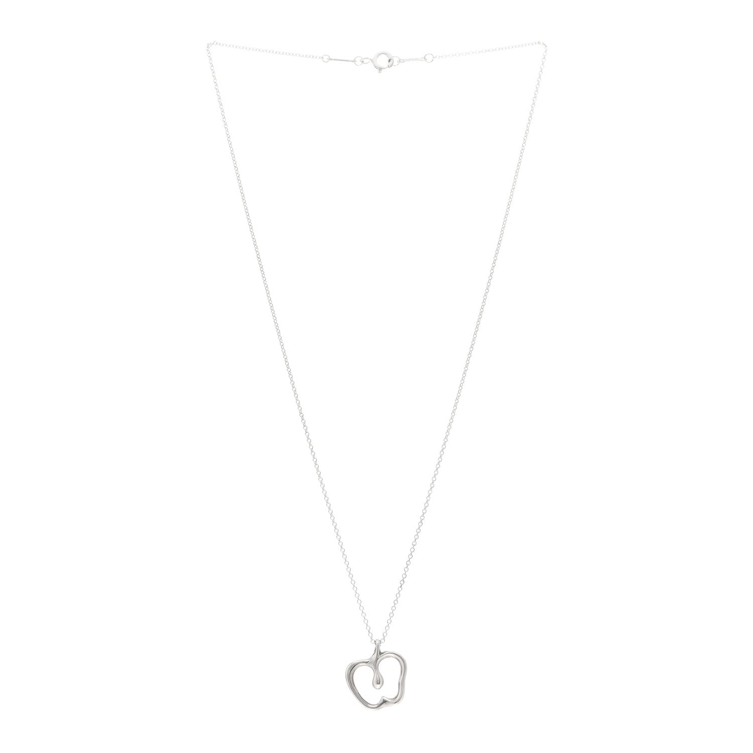 Tiffany Sterling Silver Elsa Peretti Apple Pendant Necklace 3 of 4
