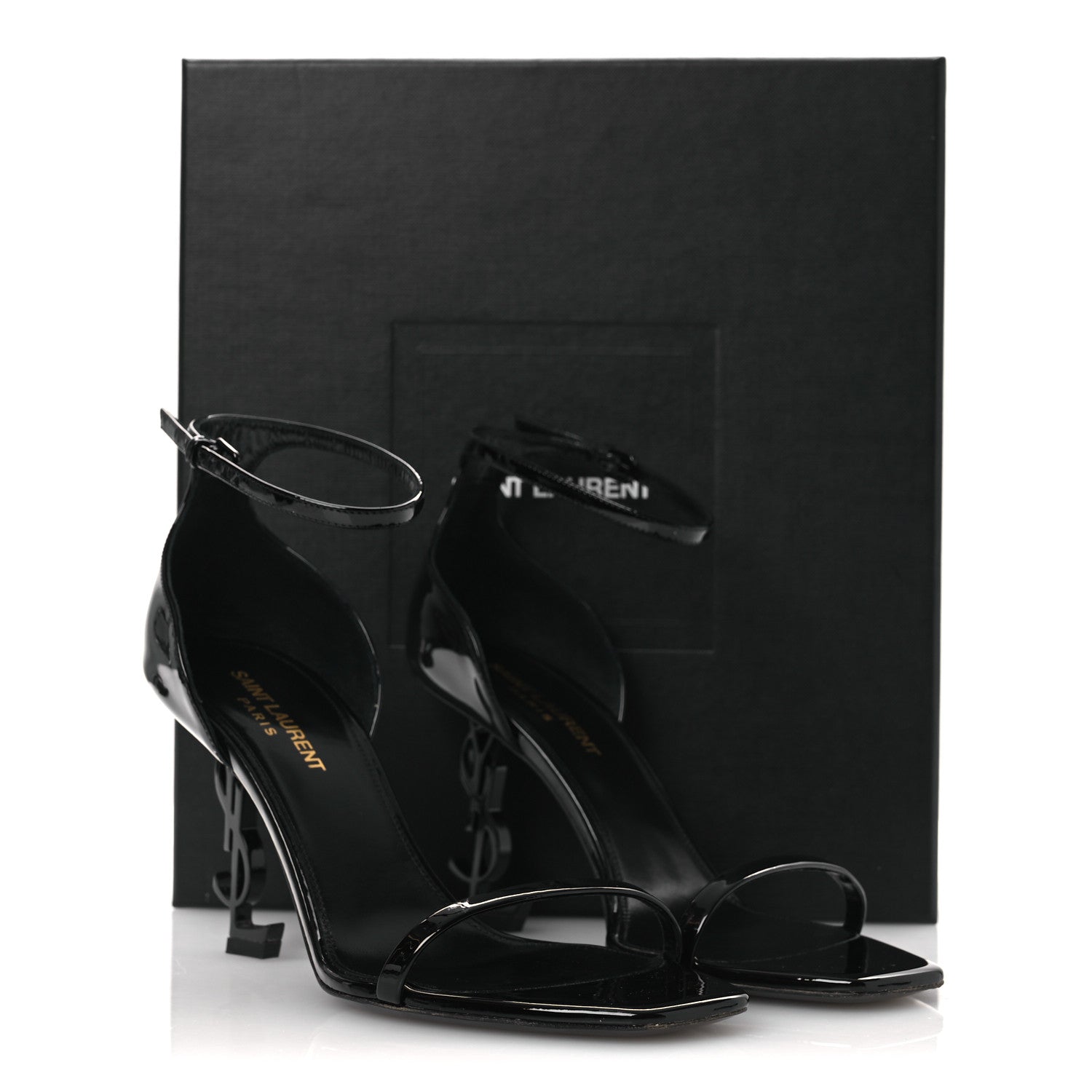 Saint Laurent Vernice Chiffon Opyum 85 Sandals 38.5 Black 13 of 13
