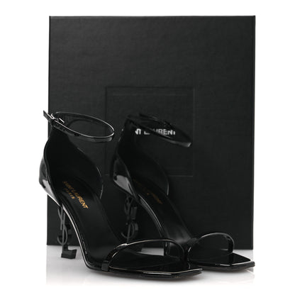 Saint Laurent Vernice Chiffon Opyum 85 Sandals 38.5 Black 13 of 13