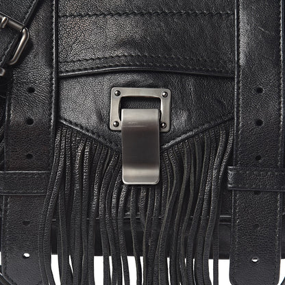 Proenza Schouler Lambskin Fringe PS1 Crossbody Pouch Black 11 of 11