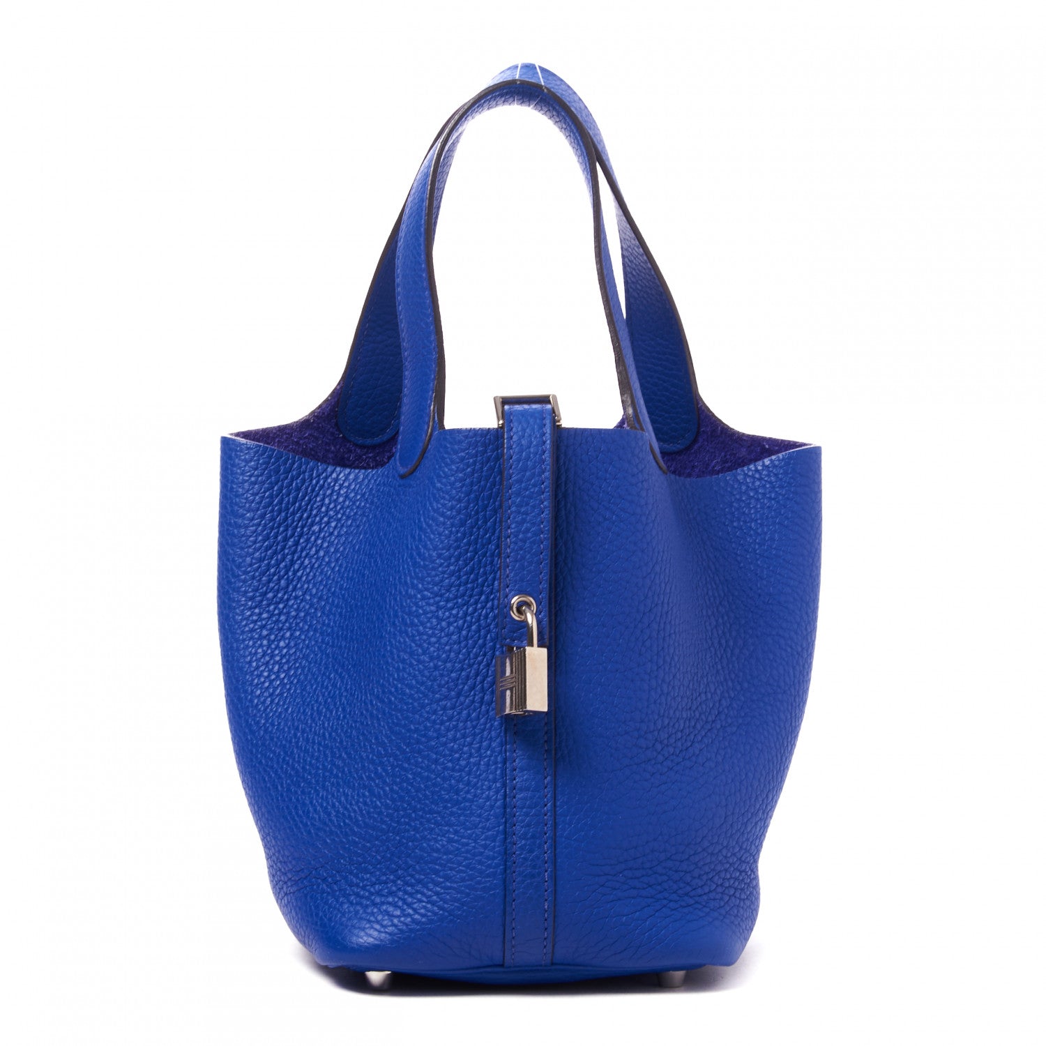 Hermes Taurillon Clemence Picotin Lock 26 GM Bleu Electrique 1 of 7
