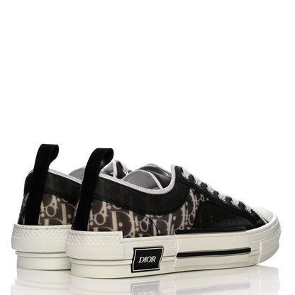 Christian Dior Technical Canvas Mesh Oblique Printed Mens B23 Low Top Sneaker 42 Black Beige 4 of 11
