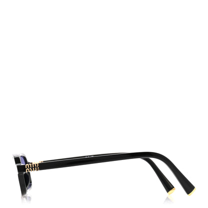 Miu Miu Acetate Rectangle Regard Sunglasses SMU11Z Black 3 of 10