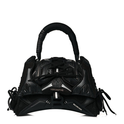 Balenciaga Faux Calfskin Fabric Small Sneakerhead Top Handle Bag Black 1 of 12