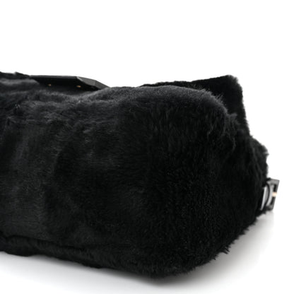 Fendi Rabbit Fur Mama Baguette Black 9 of 9