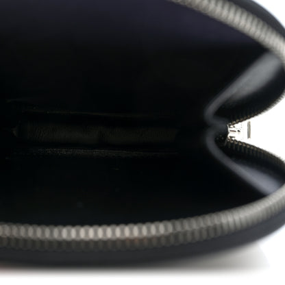 Prada Spazzolato Round Chain Coin Crossbody Pouch  Black 3 of 10