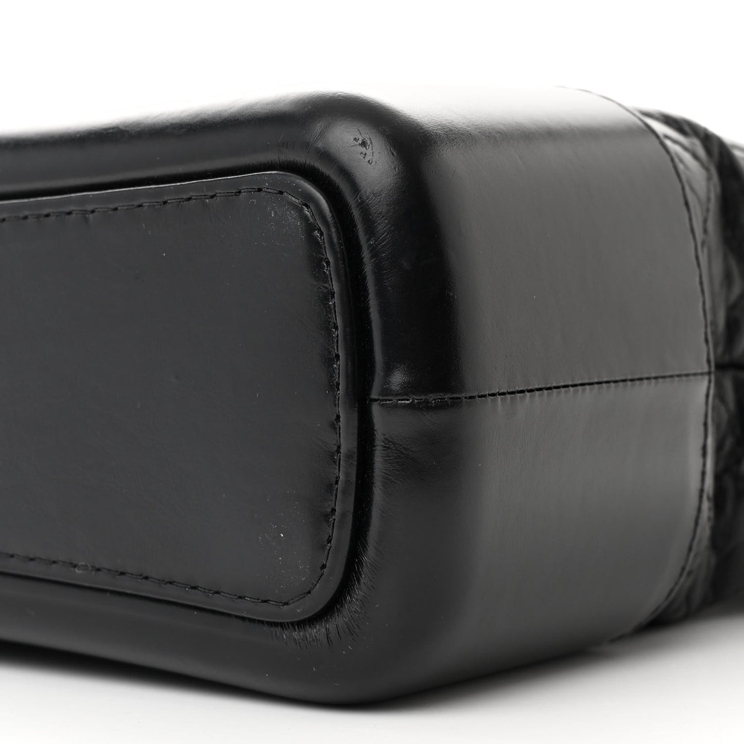 Aged Calfskin Quilted Medium Gabrielle Hobo Black