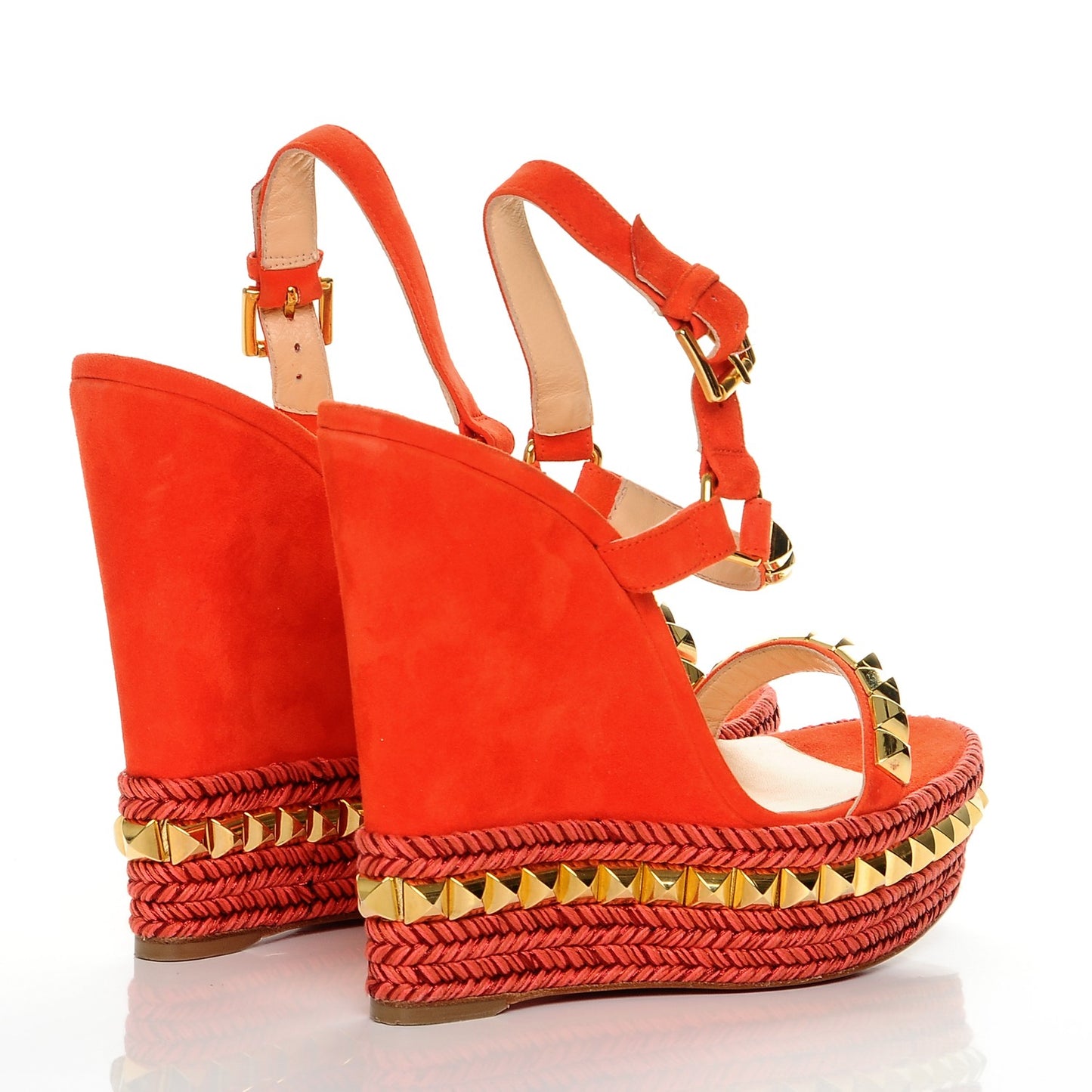 Suede Cataclou 140 Wedge Sandals 39 Capucine Gold